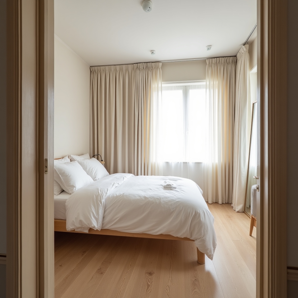 Apartament mic cu trucuri vizuale pentru percepția unui spațiu mai mare